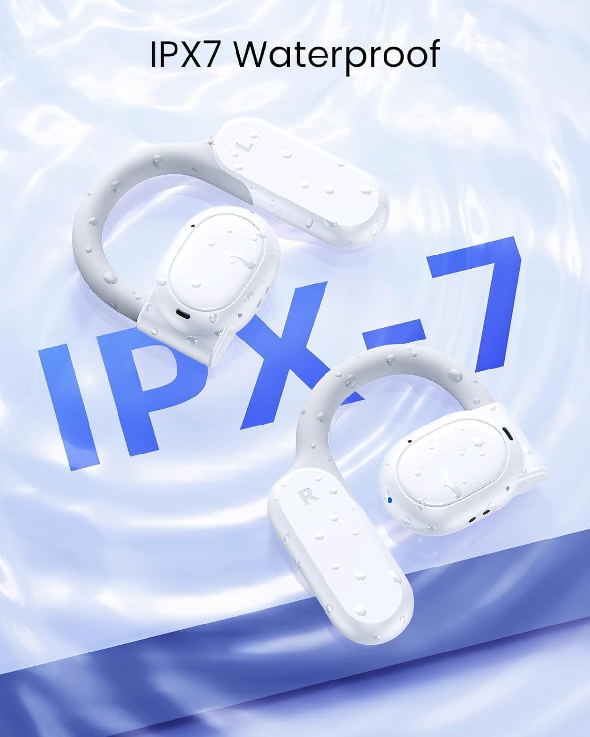 AI Translation Earbuds Real Time Languages Translator Ear Buds Audifonos Traductores Inglés Español for Travel Business Meeting Learning White