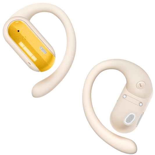 TAGRY Open Ear Headphones Wireless Earbuds 40HRS Playtime Fast Charging Headphone Digital Display Earphones with Ergonomic Earhook IPX7 Waterproof Ear Buds for Running Workout Yellow