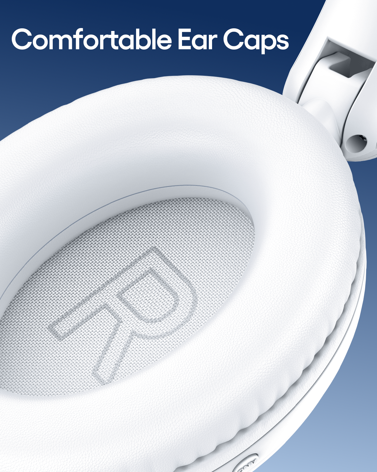 TAGRY Active Noise Cancelling Headphones 100H Playtime Wireless Over Ear Bluetooth Headphones Fast Charging Earphones with Deep Bass Comfort Light Weight Headsets for Travel Home Office PC White